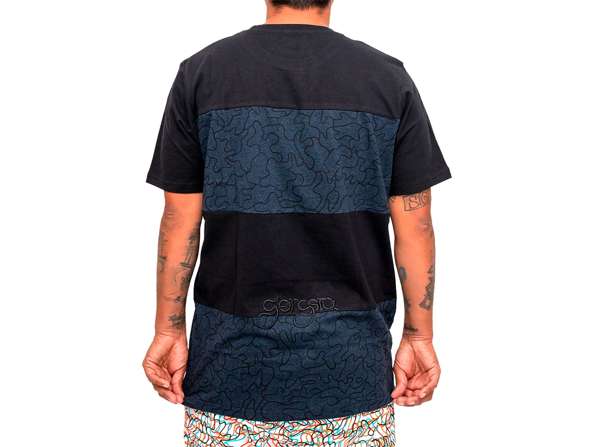 Polera Gangsta Stripes Negro