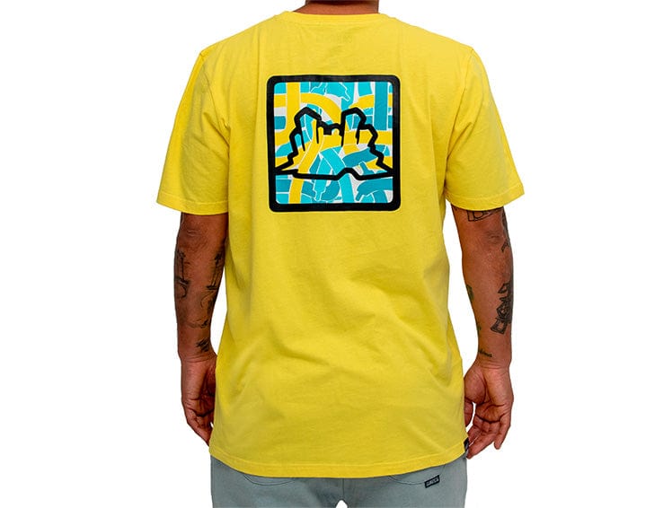 Polera Manga Corta Gangsta Ts Icon Lace Amarillo