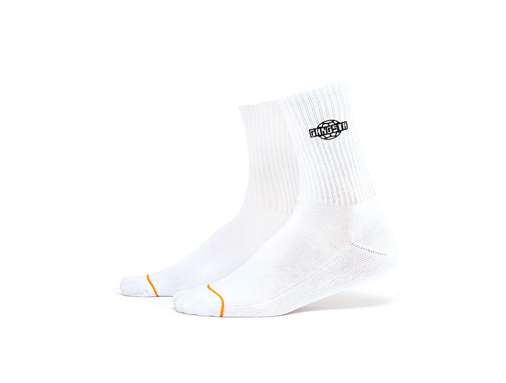 Calcetin Corto Gangsta Mid Outline 2 Pack Unisex Blanco